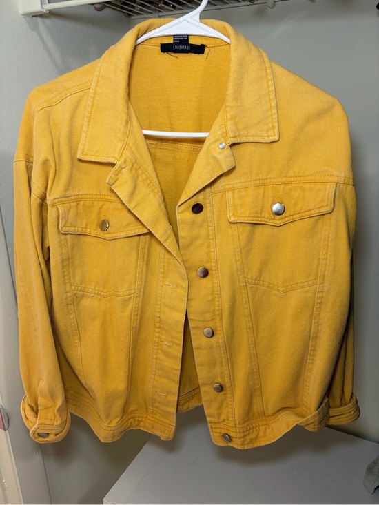 Forever 21 Jackets & Blazers - Forever 21 Yellow Denim Trucker Jacket